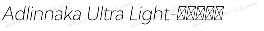 Adlinnaka Ultra Light字体转换
